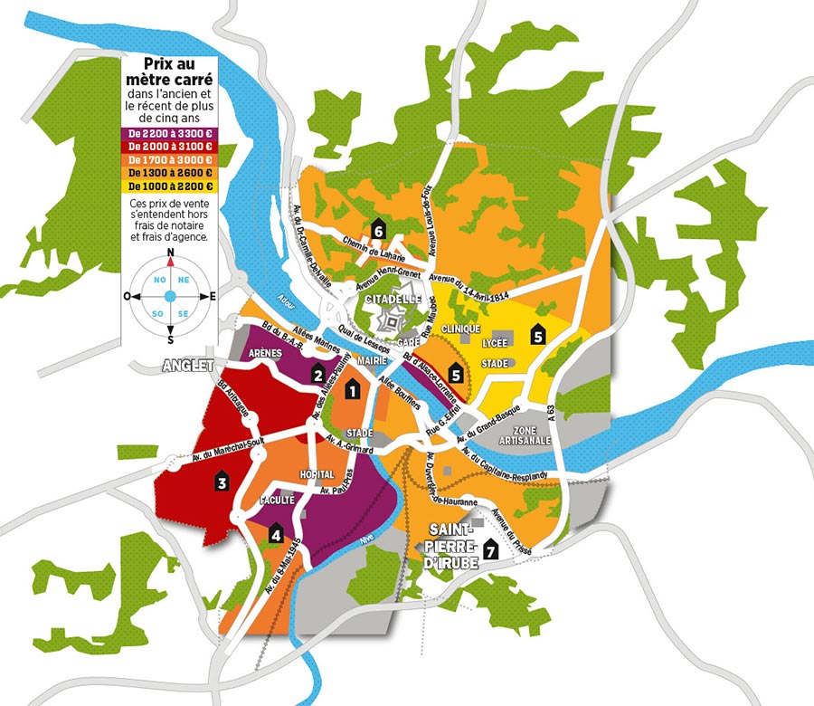 Quels sont les prix de l’immobilier à Bayonne ?