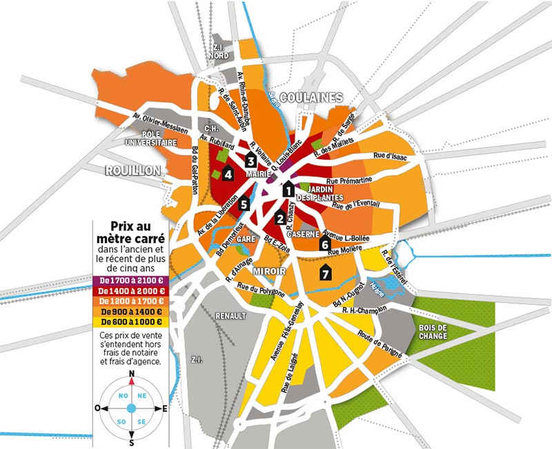 Quels sont les prix de l’immobilier au Mans ?