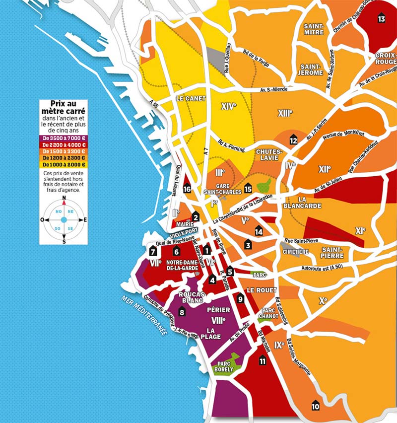 Les prix de l’immobilier à Marseille